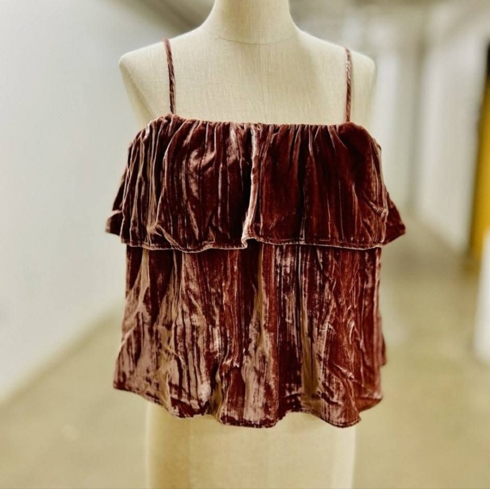 Velvet Ruffle Camisole